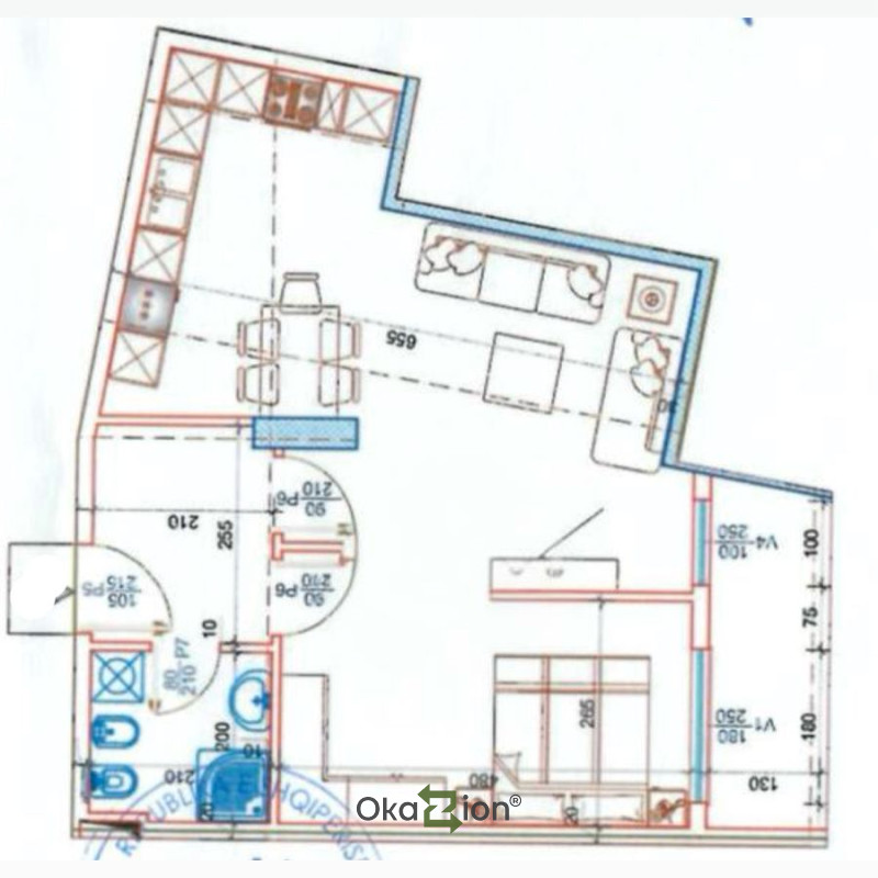 Apartament 1+1 per shitje ne Paskuqan.
